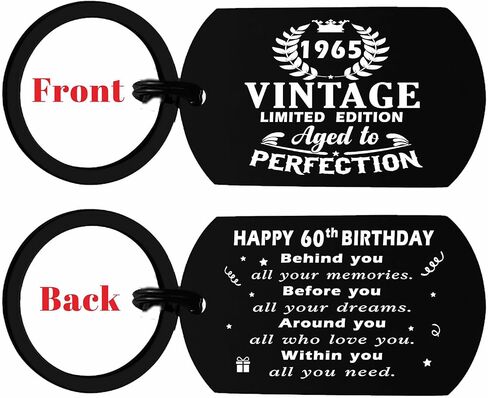 هدايا عيد الميلاد الستين للنساء والرجال، سلسلة مفاتيح عتيقة 1965، تحول عمر 60 عامًا إلى زينة هدية عيد الميلاد للإناث والذكور in Saudi Arabia