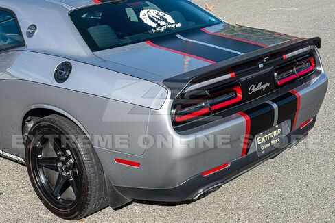 بديل لسيارة دودج تشالنجر لعام 2008 لجميع الموديلات | SRT Performance Hellcat Redeye Style ABS بلاستيك برايمر أسود خلفي غطاء صندوق السيارة جناح سبويلر in Kuwait