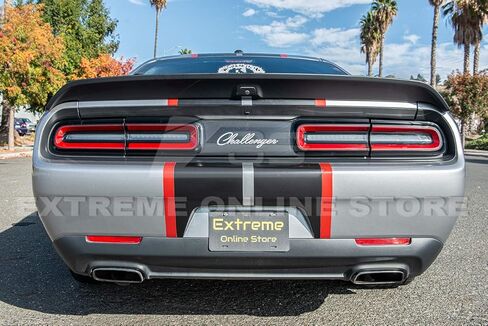 بديل لسيارة دودج تشالنجر لعام 2008 لجميع الموديلات | SRT Performance Hellcat Redeye Style ABS بلاستيك برايمر أسود خلفي غطاء صندوق السيارة جناح سبويلر in Kuwait