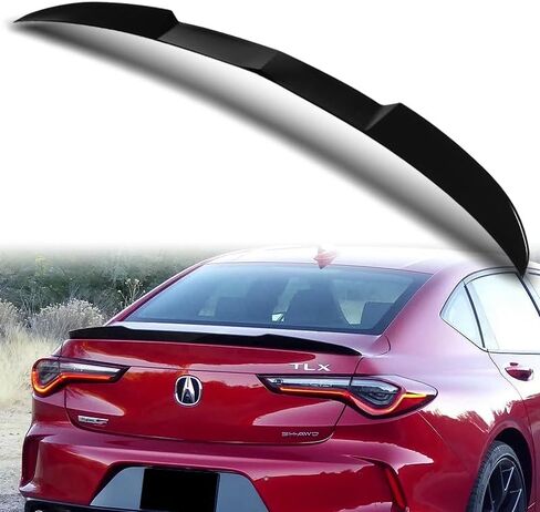Stay-Tuned W-Power ABS Material V-Style Rear Trunk Lid Duckbill Spoiler Wing Compatible with 2021-2025 Acura TLX, Exterior Accessories, Auto Body Kit Replacement Parts (Pearl Black) in Kuwait