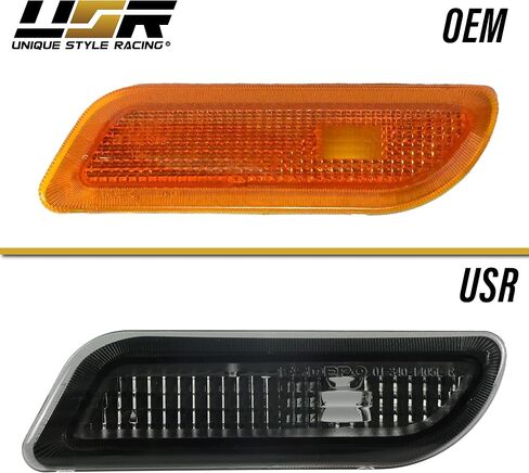 USR DEPO 98-03 W208 CLK مجموعة مصابيح جانبية لمصد الدخان (يسار + يمين) متوافقة مع 1998-2003 Mercedes W208 CLK و1998-2004 R170 SLK in Saudi Arabia