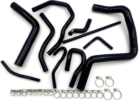 10 قطعة خراطيم سوداء لـ 1992-2000 Honda Civic Type-R EK EG B16A B18C B20B طقم خرطوم المبرد من السيليكون مع المشابك أنبوب تبريد المبرد أنبوب خراطيم 1992 1993 1994 1995 1996 1997 1998 1999 2000 in Saudi Arabia