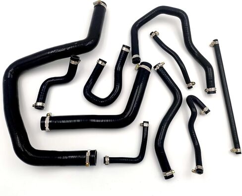 10 قطعة خراطيم سوداء لـ 1992-2000 Honda Civic Type-R EK EG B16A B18C B20B طقم خرطوم المبرد من السيليكون مع المشابك أنبوب تبريد المبرد أنبوب خراطيم 1992 1993 1994 1995 1996 1997 1998 1999 2000 in Saudi Arabia