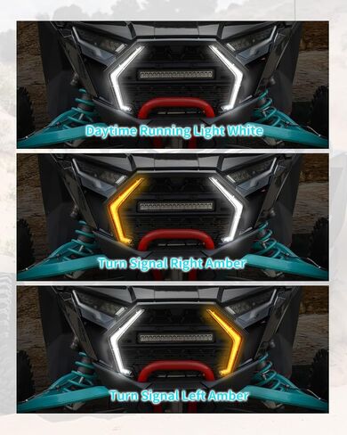 LED Grille Accent Fang Lights for Polaris RZR PRO XP/PRO R/S 2025, Waterproof Turn Signal & Signature Lamps, Replace #2417278, 2417279 in Kuwait