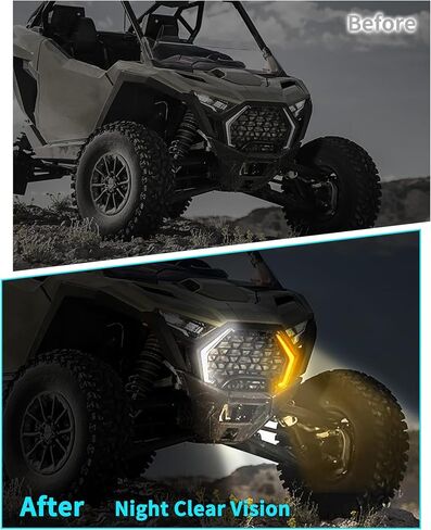 LED Grille Accent Fang Lights for Polaris RZR PRO XP/PRO R/S 2025, Waterproof Turn Signal & Signature Lamps, Replace #2417278, 2417279 in Kuwait