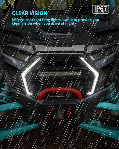 LED Grille Accent Fang Lights for Polaris RZR PRO XP/PRO R/S 2025, Waterproof Turn Signal & Signature Lamps, Replace #2417278, 2417279 in Kuwait