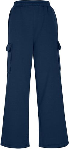 SHOPESSA Wide Leg Sweatpants Women Casual Lightweight Drawstring Elastic Waist Pants Athletic Joggers with Pockets in Kuwait