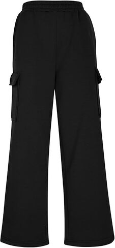 SHOPESSA Wide Leg Sweatpants Women Casual Lightweight Drawstring Elastic Waist Pants Athletic Joggers with Pockets in Kuwait