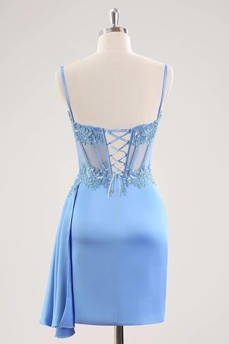 Fanciest Spaghetti Straps Tight Homecoming Dresses 2025 Lace Appliqued Short Prom Cocktail Dress in Saudi Arabia