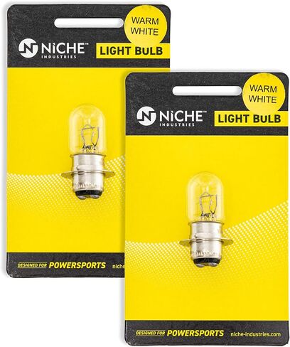 NICHE H6M Headlight Bulb Set for Yamaha Big Bear 350 Tracker 250 Kawasaki Bayou 300 220 Suzuki ALT125 2 Pack in Saudi Arabia