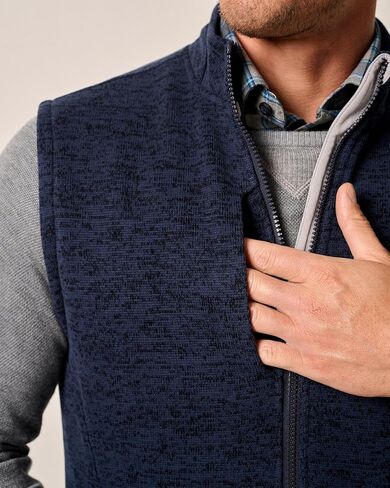 johnnie-O Denalis Double-Zip Fleece Vest in Saudi Arabia