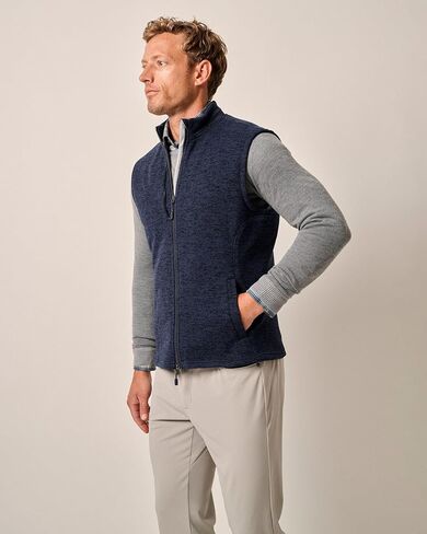 johnnie-O Denalis Double-Zip Fleece Vest in Saudi Arabia