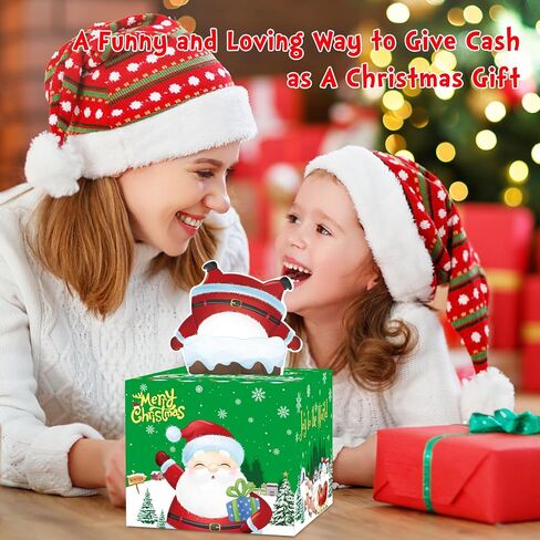 صندوق أموال عيد الميلاد لسحب الهدايا النقدية ، هدية نقدية حامل أموال مفاجئة للأطفال البالغين ، مربعات عطلات ممتعة للنساء للنساء فتيات أمي أمي ، تشمل 100pcs الشفافة in Kuwait