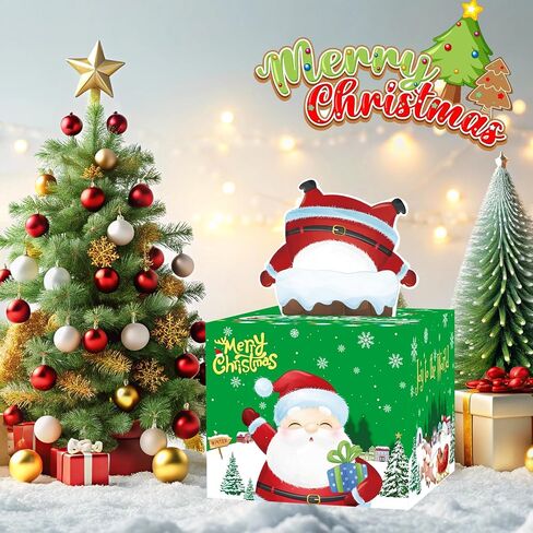 صندوق أموال عيد الميلاد لسحب الهدايا النقدية ، هدية نقدية حامل أموال مفاجئة للأطفال البالغين ، مربعات عطلات ممتعة للنساء للنساء فتيات أمي أمي ، تشمل 100pcs الشفافة in Kuwait