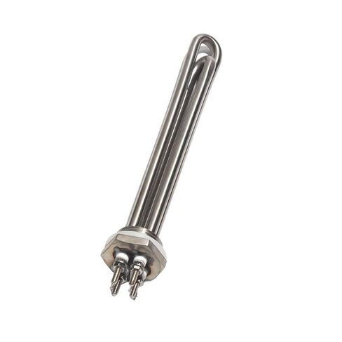 DN25/32mm عنصر تسخين الغمر بالماء الجهد المنخفض 24V/36V/48V مقاومة السخان الشمسي 300W/600W/900W/1.2KW/1.5KW (مع صامولة القفل، 48V_600W 200MML 304SS) in Kuwait