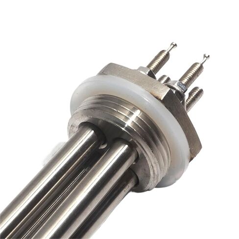 DN25/32mm عنصر تسخين الغمر بالماء الجهد المنخفض 24V/36V/48V مقاومة السخان الشمسي 300W/600W/900W/1.2KW/1.5KW (مع صامولة القفل، 48V_600W 200MML 304SS) in Kuwait