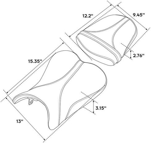 TCMT Driver Passenger Seat Cushion Fit For Suzuki GSXR600 750 GSX-R750 600 2006-2007 in Saudi Arabia
