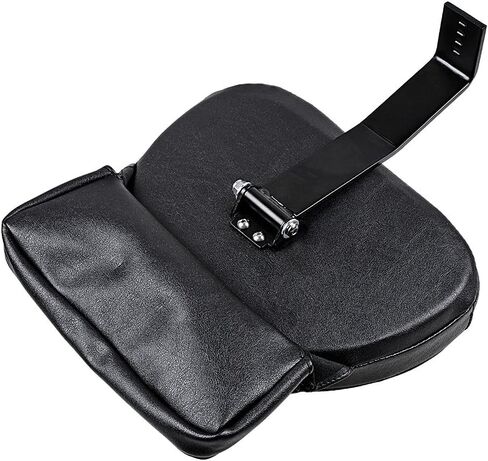 Adjustable Plug-In Driver Rider Backrest w/Pocket Compatible with 2007-2017 Harley Fatboy Heritage Softail in Saudi Arabia