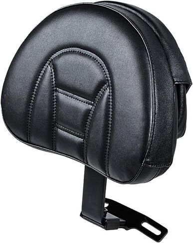 Adjustable Plug-In Driver Rider Backrest w/Pocket Compatible with 2007-2017 Harley Fatboy Heritage Softail in Saudi Arabia