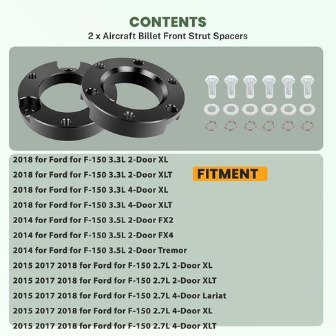 SCITOO Lifts 2 inch Front and 2 inch Rear Suspension Strut Spacers for Ford for F-150 2004 2005 2006 2007 2008 2009 2010 2011 2012 2013 2014 2015 2016 2017 2018 2019 2020 Full Leveling Lift Kit in Saudi Arabia