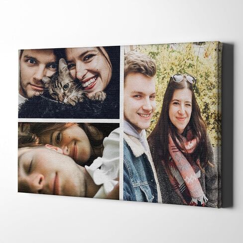 DIYKST Custom Canvas Prints with Your Photos Canvas Prints Custom Picture Canvas Customized Photo Personalized Canvas Pictures for Wall Decor Gifts for Couple valentines Day 8 X 12-24 X 36 in Saudi Arabia