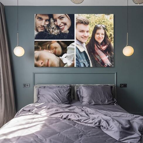 DIYKST Custom Canvas Prints with Your Photos Canvas Prints Custom Picture Canvas Customized Photo Personalized Canvas Pictures for Wall Decor Gifts for Couple valentines Day 8 X 12-24 X 36 in Saudi Arabia