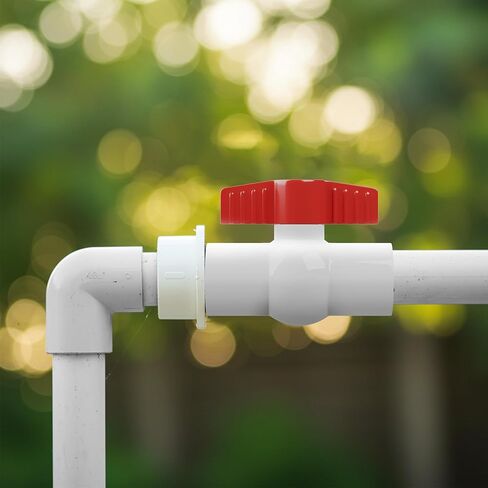 صمام كروي PVC مقاس 3/4 بوصة، صمام إغلاق بمقبض T أسود مكون من 6 قطع، لخطوط إمداد المياه الباردة in Kuwait