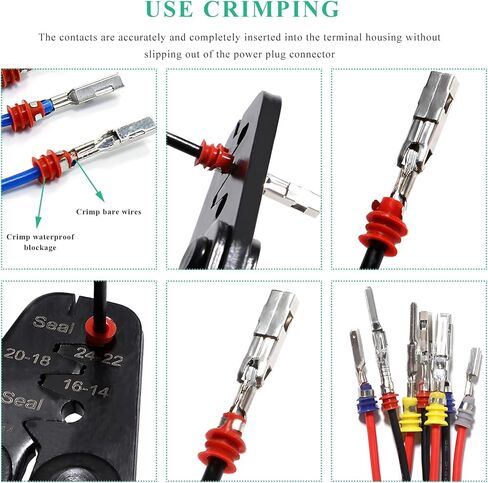 755PCS 21 Type Pin Connectors Kit, 1/1.5/1.8/2.2/2.8/3.5mm Car Electrical Wire Terminal Pins Connector, Non-Insulated Plug Removal Tool & Male Female Crimp Pin, Car Accessories in Kuwait