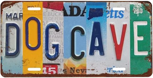 Bat Cave Front License Plate for Women Car Vanity Plates Decorative Aluminum Metal Cute Novelty License Plate Cover for Men 6x12 Inch (4 Holes) in Kuwait