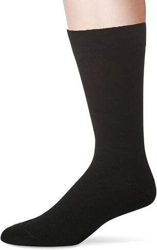 5Pcs Men's Diamond Pattern Dress Socks - Black Business Formal Cotton Blend for Office & Church in Saudi Arabia