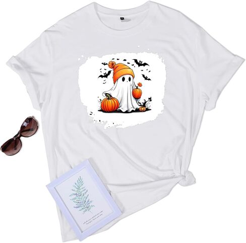 Halloween Funny Pumpkin T Shirt, Humorous Halloween T Shirts for Women Men, Spooky Season T-Shirt in Saudi Arabia
