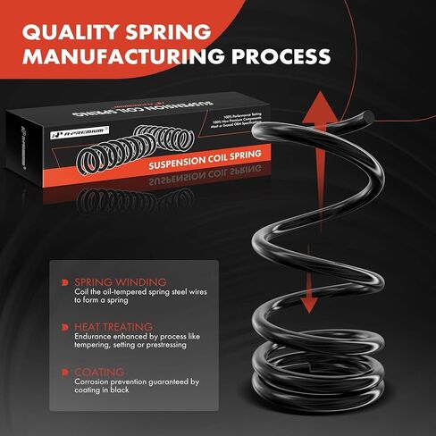 A-Premium 2Pcs Front Suspension Coil Spring Set Compatible with Toyota Corolla 1995-2002 1.8L, Driver and Passenger Side, Replace# 4813102380, 4813102480 in Saudi Arabia