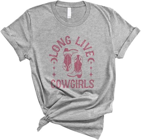 TeesAndTankYou Pink Long Live Cowgirls Shirt Unisex in Saudi Arabia