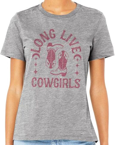 TeesAndTankYou Pink Long Live Cowgirls Shirt Unisex in Saudi Arabia