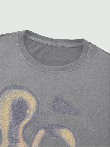 QJQ Men's Oversized Graphic T Shirts Short Sleeve Crewneck Tees Casual Summer Vintage Streetwear Tops in Saudi Arabia