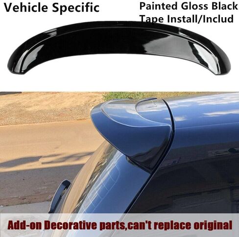 نافذة خلفية سقف سبويلر حاجب الباب الخلفي مناسب لسيارة Volkswagen VW Golf MK6 Hatchback 2010-2014 Stdrd/TDI/w/Conv ملحقات خارجية للشفاه (أسود لامع) in Saudi Arabia