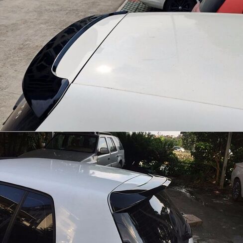 نافذة خلفية سقف سبويلر حاجب الباب الخلفي مناسب لسيارة Volkswagen VW Golf MK6 Hatchback 2010-2014 Stdrd/TDI/w/Conv ملحقات خارجية للشفاه (أسود لامع) in Saudi Arabia