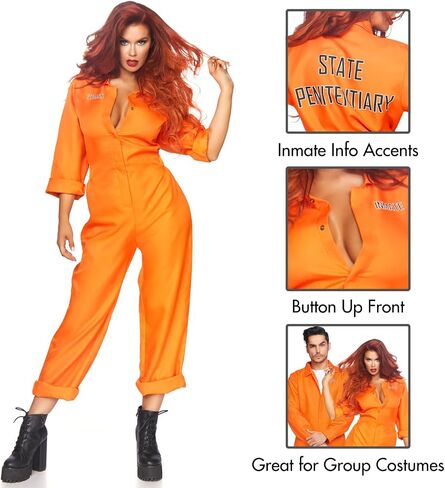 Leg Avenue Women's Prisoner Jumpsuit Jail Costume in Saudi Arabia