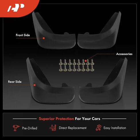 A-Premium Set of 4PCS Mud Flaps Splash Guards Mudguards Mudflaps with Hardware Kits Accessory Compatible with Kia Stinger 2018-2023, Front and Rear, Driver & Passenger Side in Saudi Arabia