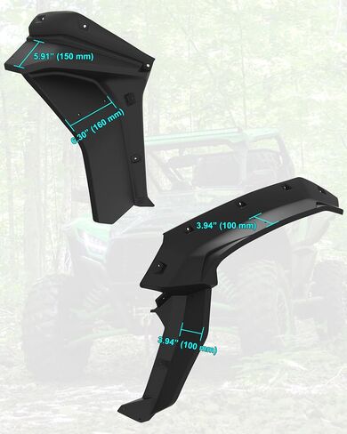 XXL Fender Flares for Kawasaki Teryx KRX 1000 2020-2025 Accessories, Front Rear Heavy-Duty Combined Extended Mud Flaps Extension Mud Guards for Kawasaki Teryx KRX 1000, Replace #99994-1324 in Saudi Arabia