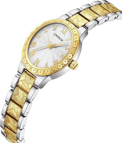 Vintage Gold Watches for Women with Oval Case,Roman Numeral Dial,Golden Tone Bracelet Strap,Water Resistant,Includes Tools in Kuwait