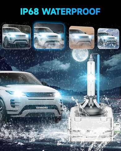 مناسب لسيارة Land Rover 2010-2019 Range Rover Evoque Sport 2015-2019 Discovery Sport 2010-2015 LR4 D3S HID مصابيح زينون الأمامية، لمبة إضاءة عالية منخفضة الشعاع، 6000K أبيض بارد، حزمة من 2 in Kuwait