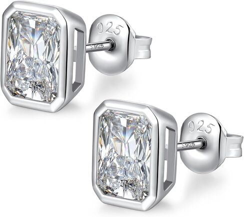 Sterling Silver Marquise Diamond Stud Earrings for Women Men 18K Gold Plated Large Size Horse Eyes Shape CZ Posts Dainty Friction Back Stud Earring in Saudi Arabia