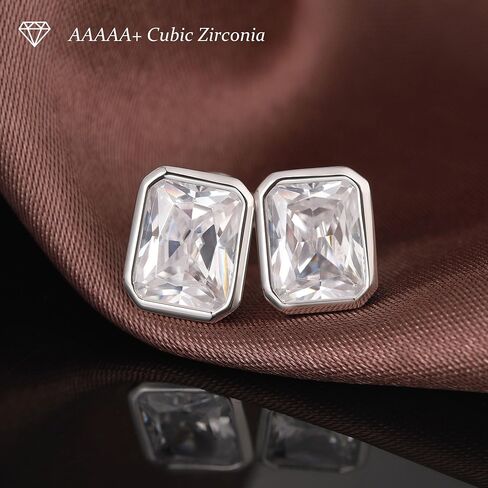 Sterling Silver Marquise Diamond Stud Earrings for Women Men 18K Gold Plated Large Size Horse Eyes Shape CZ Posts Dainty Friction Back Stud Earring in Saudi Arabia
