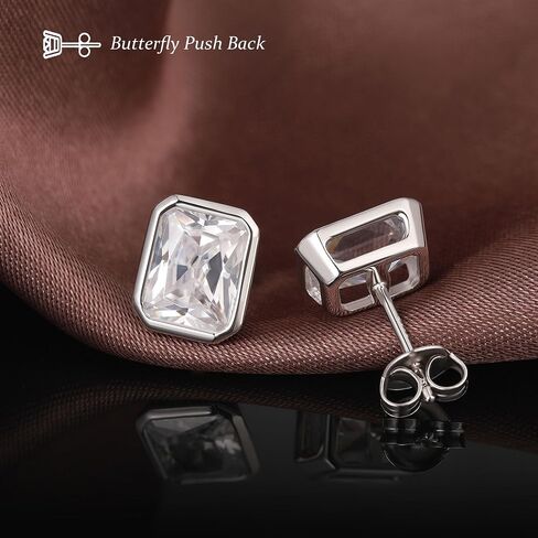 Sterling Silver Marquise Diamond Stud Earrings for Women Men 18K Gold Plated Large Size Horse Eyes Shape CZ Posts Dainty Friction Back Stud Earring in Saudi Arabia