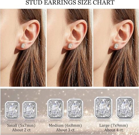 Sterling Silver Marquise Diamond Stud Earrings for Women Men 18K Gold Plated Large Size Horse Eyes Shape CZ Posts Dainty Friction Back Stud Earring in Saudi Arabia