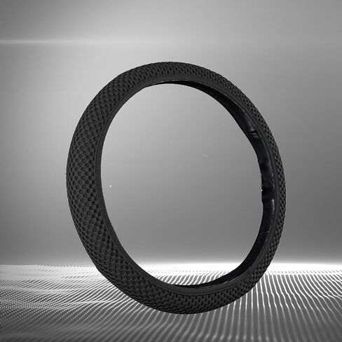 Black 15" Steering Wheel Cover Anti-Slip Microfiber Breathable in Saudi Arabia