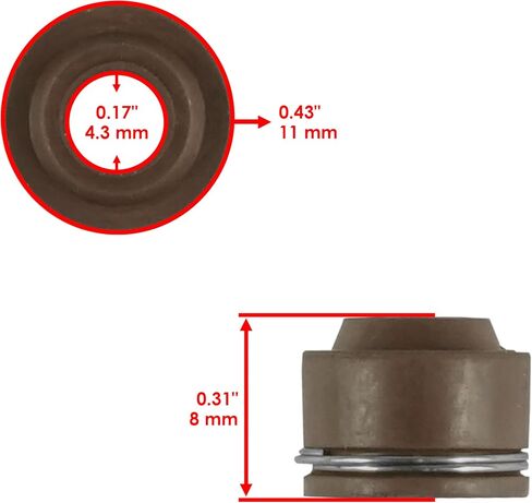Caltric 2x Valve Stem Seal Compatible with Honda Rancher 350 2000 2001 2002 2003 2004 2005 2006 in Saudi Arabia