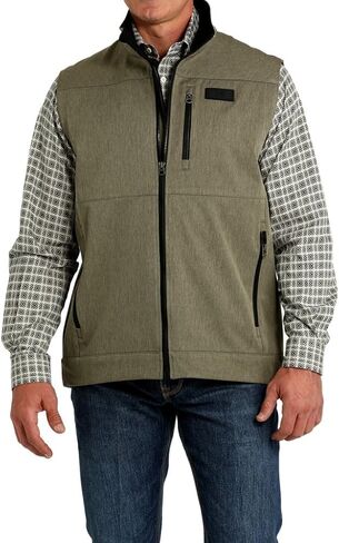 Cinch Men's Bonded Softshell Vest, Olive, XX-Large in Saudi Arabia