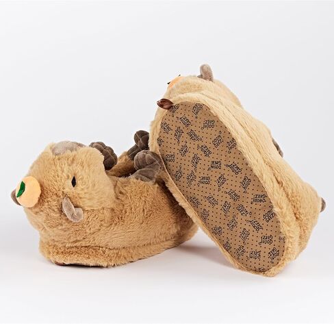 ooohyeah Women’s Funny Fuzzy Animal Slippers, Cute Capybara Cozy Non-Slip House Slippers for Women, Mabel, Size 9-10 in Kuwait